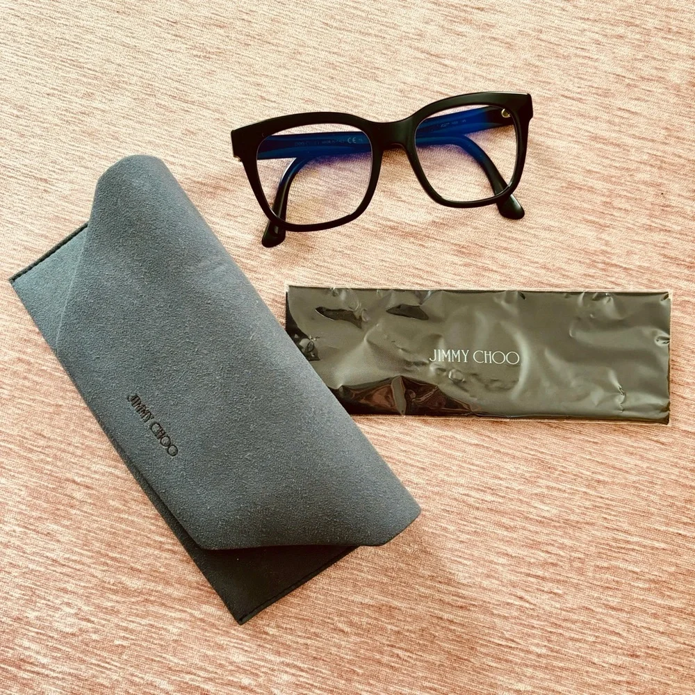 Jimmy Choo Black Cat-Eye Glasses